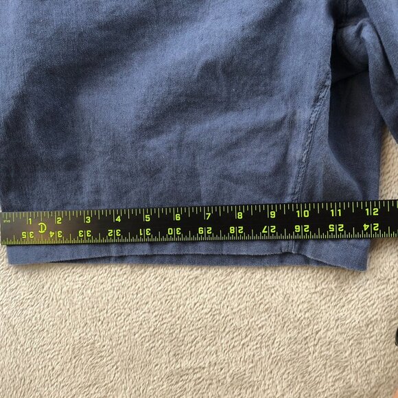 Faherty Mens Shorts Size 40 Chino Casual Linen Blend Relaxed Drawcord Blue - Picture 7 of 14